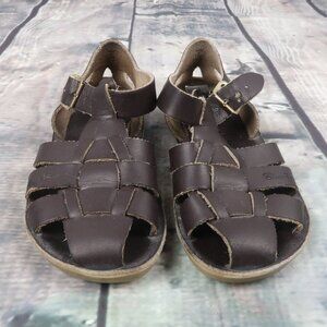 SUN SAN BROWN LEATHER SANDALS SIZE 9